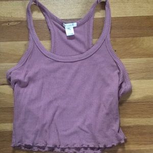 Cropped mauve tank
